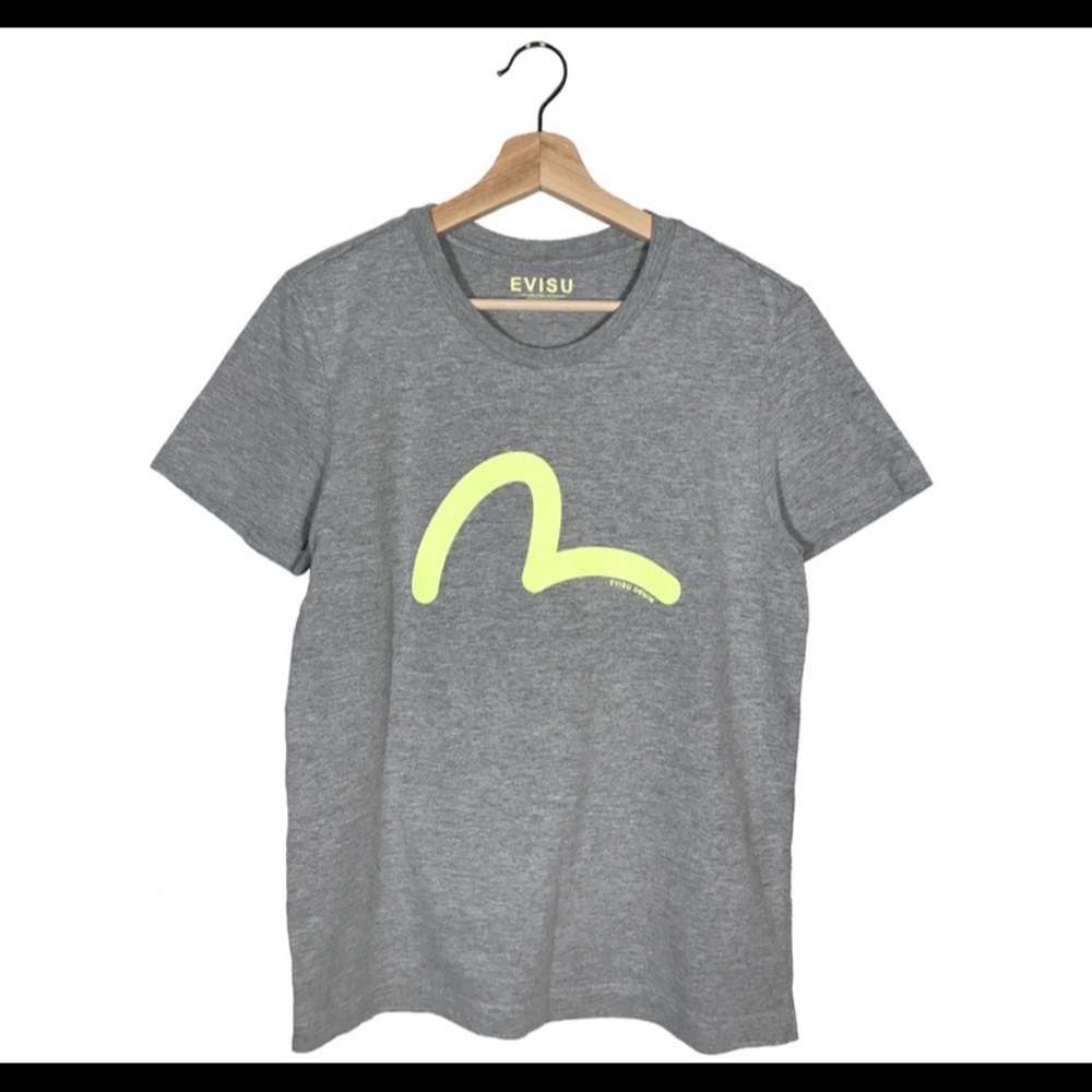 Evisu tee ( grey & neon )